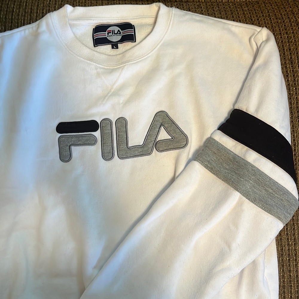 White FILA sweatshirt